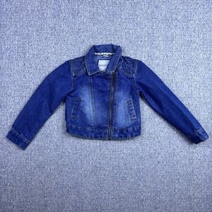 Tough Skins Girls Motorcycle Denim Jacket Size 4